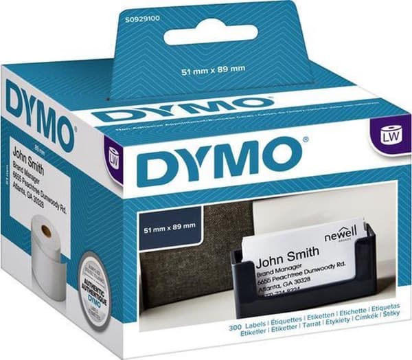 DYMO S0929100 Printeretiket Hvid Ikke-klæbende printeretiket