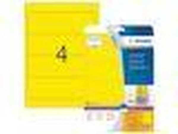 Herma mappeetiketter gul192X61 20 ark DIN A4 80 stk 5096