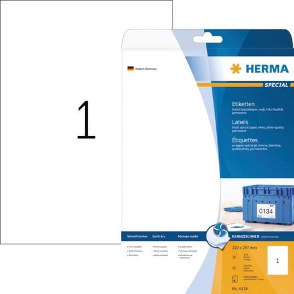 HERMA 4824 Hvid Selvklæbende printer label printer label