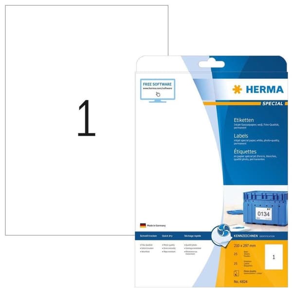 HERMA 4824 Hvid Selvklæbende printer label printer label