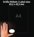 Miniatyrbild 3 av 6: AVERY Zweckform etiketter 5087 vit - 180 stycken (5087)