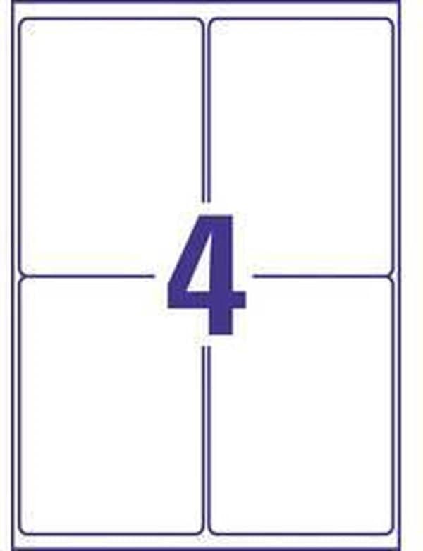 Avery aftagelige etiketter, hvide, 99,1 x 139,0 mm, aftagelige