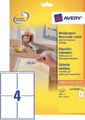 Miniatyrbillede 5 af 9: Avery aftagelige etiketter, hvide, 99,1 x 139,0 mm, aftagelige