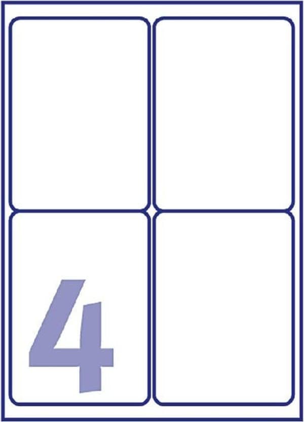 Avery aftagelige etiketter, hvide, 99,1 x 139,0 mm, aftagelige