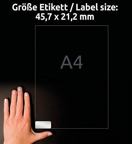 Avery Zweckform - polyester - matt - permanent lim - silver - 45,7 x 21,2 mm 384 etikett(er) (8 ark x 48) etiketter