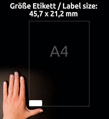 Avery Zweckform L4778-8 - Polyester - permanent klæbemiddel - hvid - 45,7 x 21,2 mm 384 label(s) (8 ark x 48) etiketter