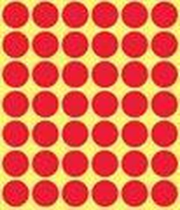 Private Label Avery 3374 Rund Label 18mm Rød