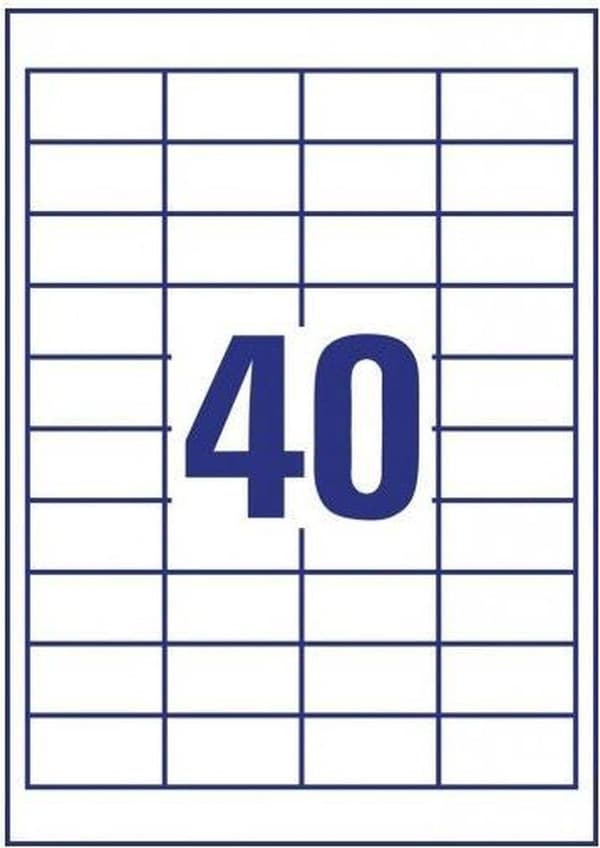 Private label Avery 4780 Universal Label 48,5x25,4mm Hvid
