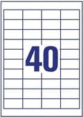 Miniatyrbillede 7 af 9: Private label Avery 4780 Universal Label 48,5x25,4mm Hvid