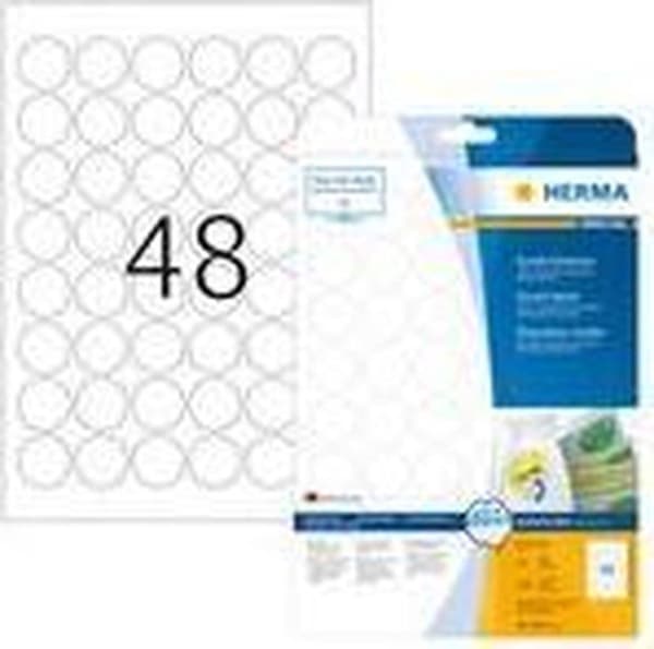 HERMA 4387 Etiketter vit Lösör/bredd. Ø 30 A4 1200 st.