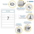 Miniatyrbillede 4 af 8: HERMA mappeetiketter hvid 192X38mm 25 ark A4 175p.
