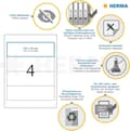 Miniatyrbild 4 av 10: Herma folderetiketter m. 192X59 25 ark DIN A4 100 st 5123