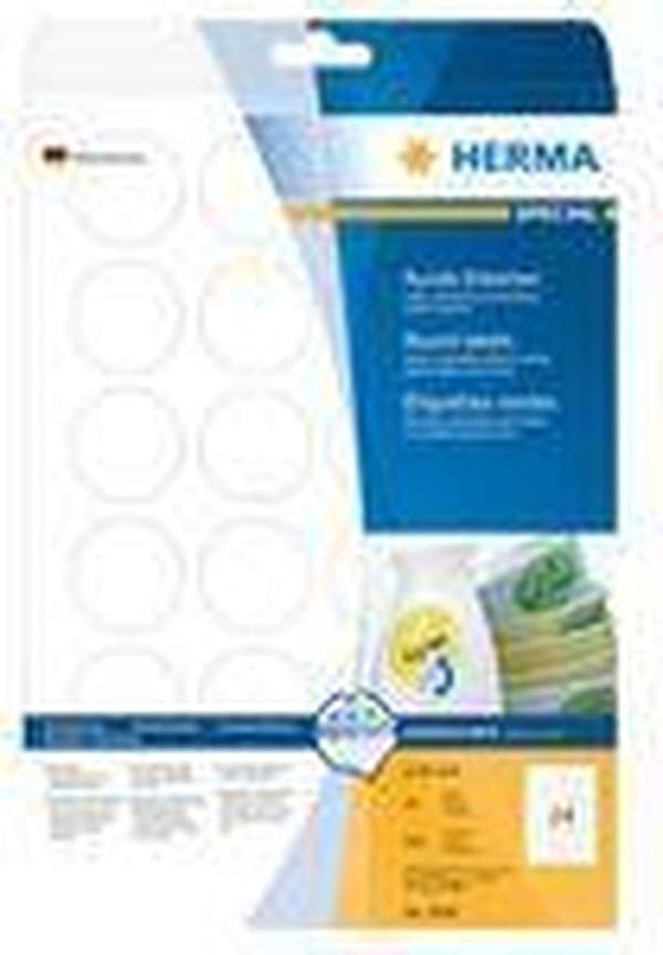 Herma 5066 Flytbare etiketter Ø 40 runde 25 ark DIN A4 600 stk.