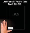 Miniatyrbild 2 av 6: Avery Zweckform Heavy Duty L6011 - Polyester - matt - permanent lim - silver - 63,5 x 29,6 mm - 78 g/m² - 216 etikett(er) (8 ark x 27) etiketter