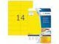 Miniatyrbild 5 av 5: Herma etiketter gul 105x42,3 20 ark DIN A4 280 st 5058