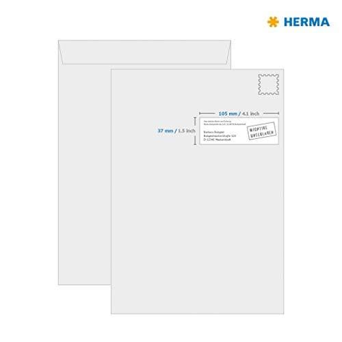 HERMA 4551 Färgade etiketter DIN A4 avtagbara (105 x 37 mm, 20 ark, papper, matt) självhäftande, utskrivbara, avtagbara och återhäftande färgade etike
