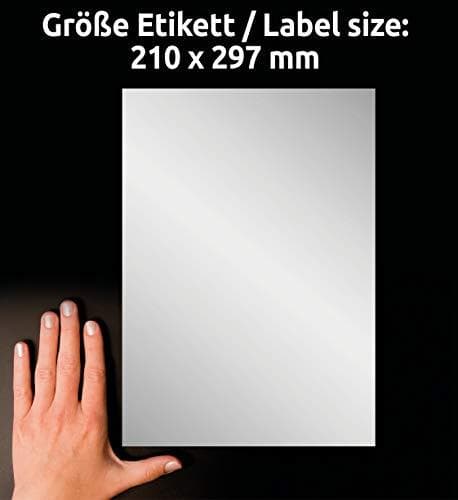 Avery - polyester - matt - permanent lim - silver - A4 (210 x 297 mm) 8 etikett(er)