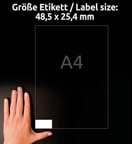 AVERY Zweckform återvinning universaletiketter hemmakontor 48,5 x 25,4 mm, naturvit, adressetiketter, permanent - 1 st (LR3657-10)