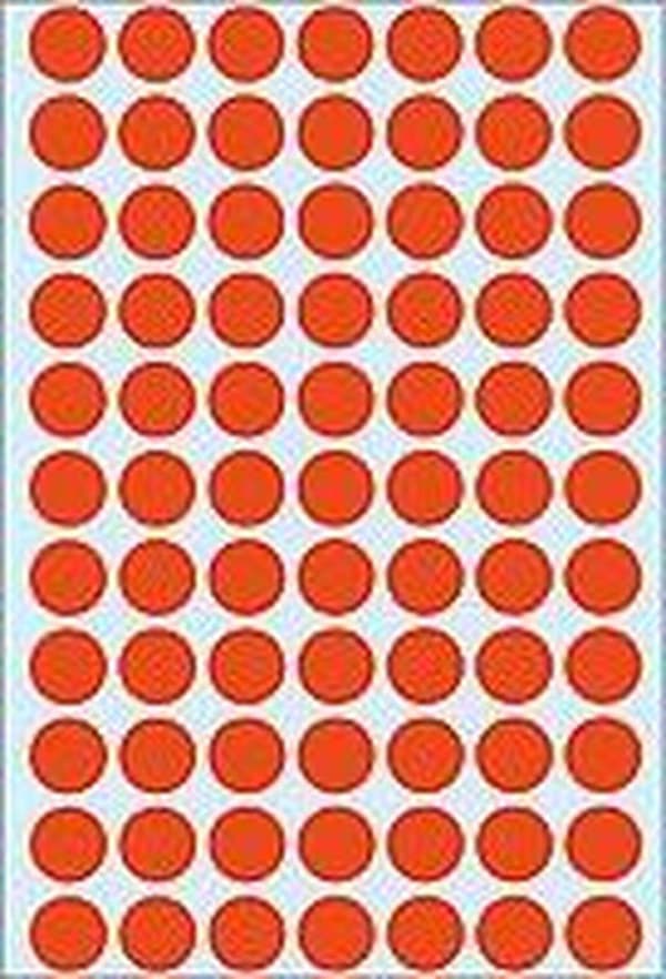HERMA 2232 Universaletiketter rød 13 mm rund Papir 2464 St.