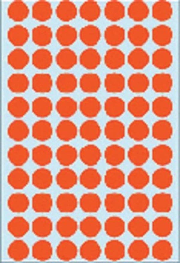 HERMA 2232 Universaletiketter rød 13 mm rund Papir 2464 St.