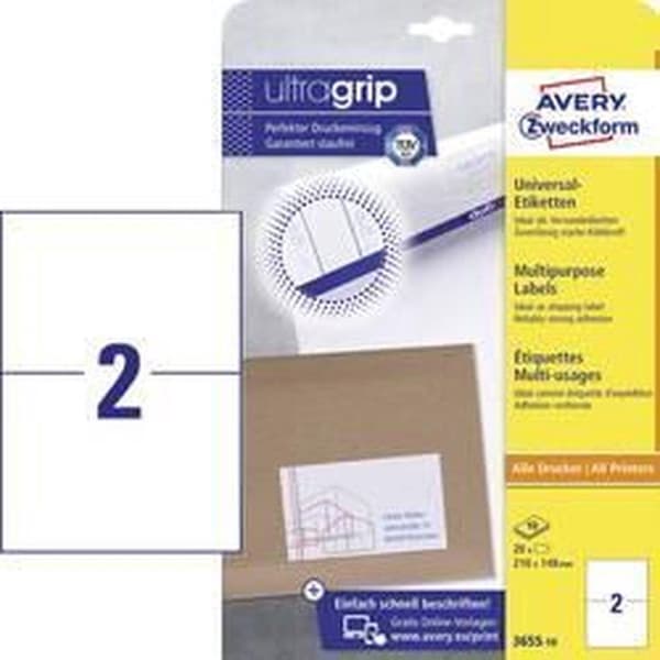 Avery Labels Zweckform 210 X 148 mm Papir 20 stk
