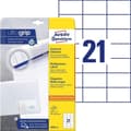 Miniatyrbild 4 av 5: Avery-Zweckform 3652-10 Etiketter 70 x 42,3 mm Papper Vit 210 st Permanenta Universaletiketter Bläck, Laser, Kopia 10 ark DIN A4