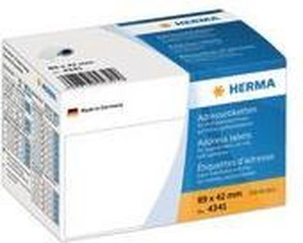 HERMA Adressetabel. på rulle hvid 89x42 mm Papir 250 stk.