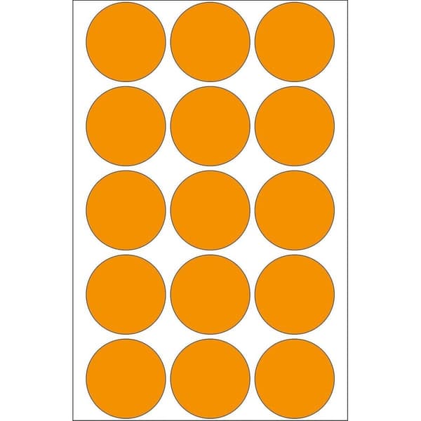 Yksityinen merkki Herma 2274 Etiketti Pyöreä 32mm Fluoresoiva Oranssi - 360 Tarrat