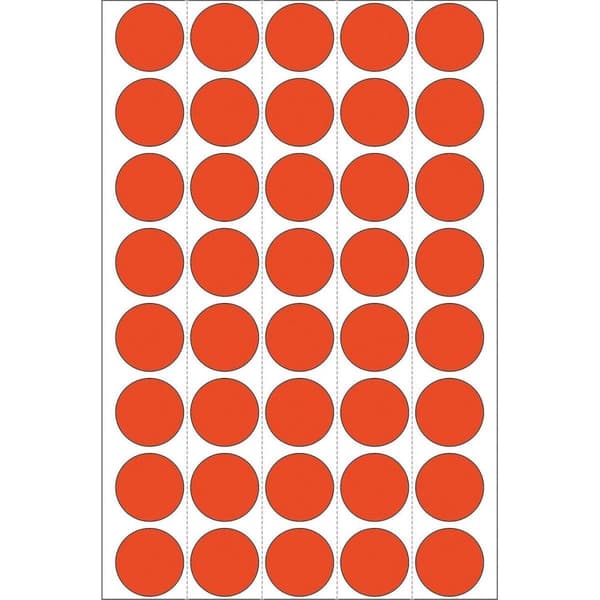 Herma 2252 Universal etiket. rød Ø19 32 ark 111x170 1280 stk