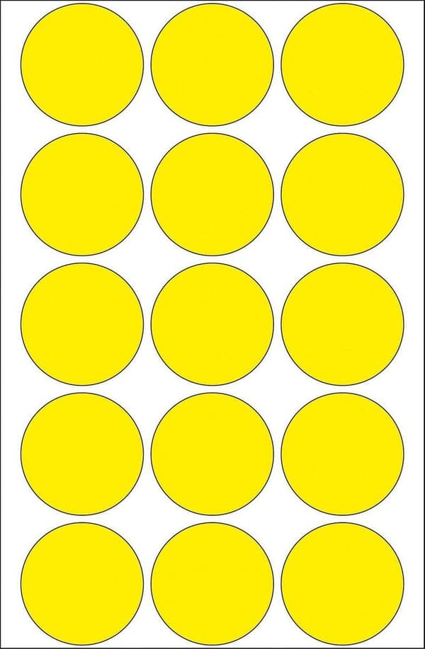 Herma multif. etiketti. keltainen pyöreä 32 32 arkkia 111x170 480 kpl 2271