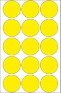 Pikkukuva 2 / 5: Herma multif. etiketti. keltainen pyöreä 32 32 arkkia 111x170 480 kpl 2271