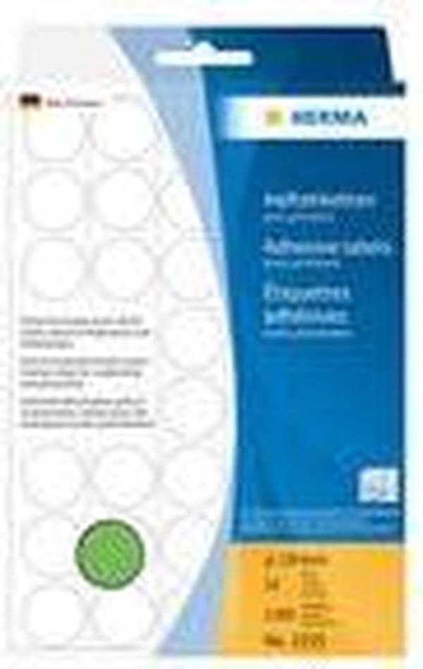 Herma 2255 Universum. etikett skrivbord. grön Ø19mm. 32 ark 1280 st.