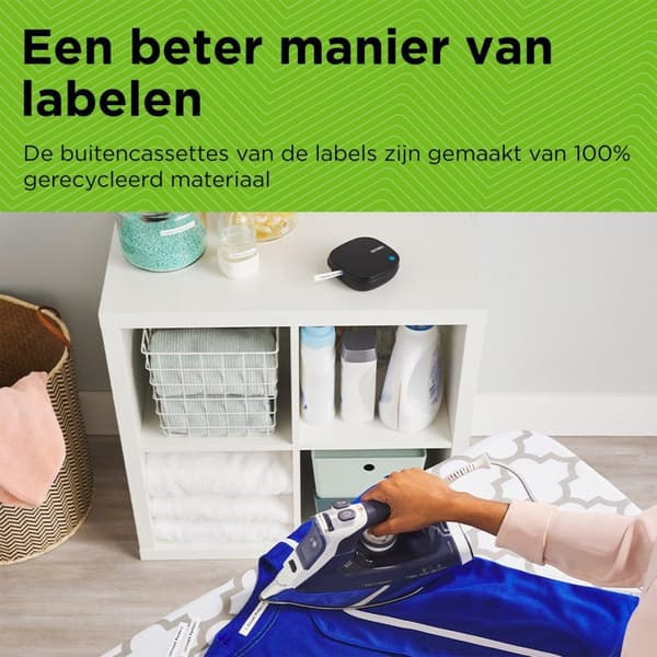 DYMO LetraTag 200B Bluetooth Label Maker | Kompakti tarratulostin | Yhteys langattomalla Bluetooth-tekniikalla iOS:n ja Androidin kanssa | Sisältää 1