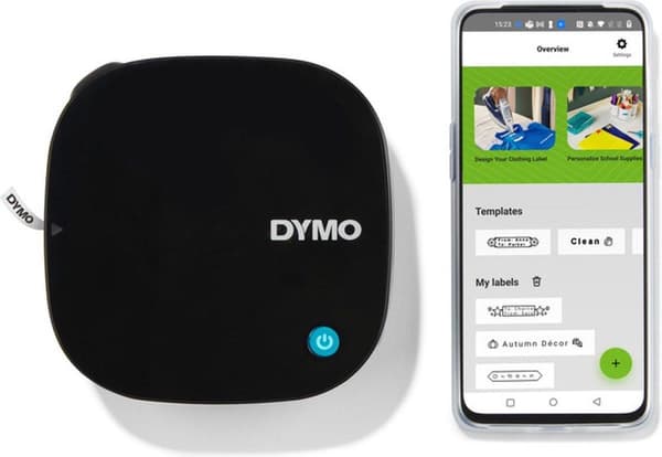 DYMO LetraTag 200B Bluetooth Label Maker | Kompakti tarratulostin | Yhteys langattomalla Bluetooth-tekniikalla iOS:n ja Androidin kanssa | Sisältää 1