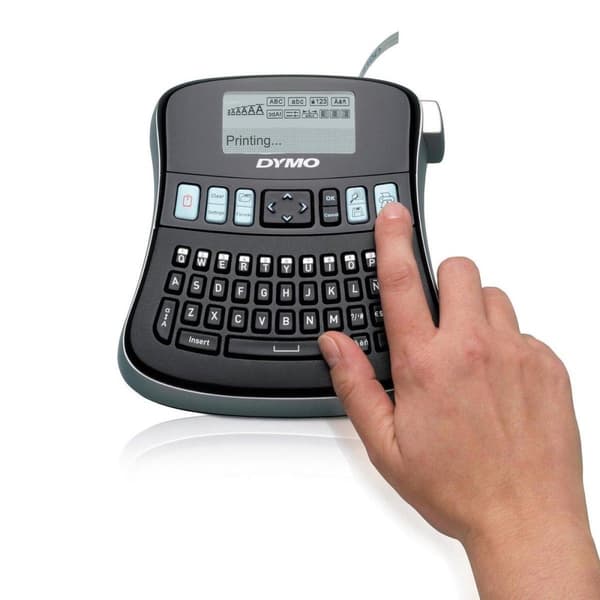 DYMO LabelManager 210D Etikettmaskin | Skrivbordsetikettskrivare | Bärbar etikettmaskin med AZERTY-tangentbord | Stor skärm och nycklar för snabb åtko