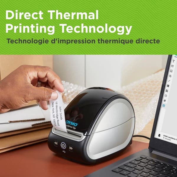 DYMO LabelWriter 550 -tarratulostin ja -tarrat | 2 x monitoimiset LW-tarrat (yhteensä 1320) | 1 x LW-käyntikorttitarrat (300 per rulla) | Kestävät LW-