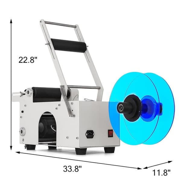 Flasketiketteringsmaskin - MT-50 Semi-automatisk, rund flasketikettmaskin med 0,04 tum/1mm noggrannhet & 50 st/min hastighet