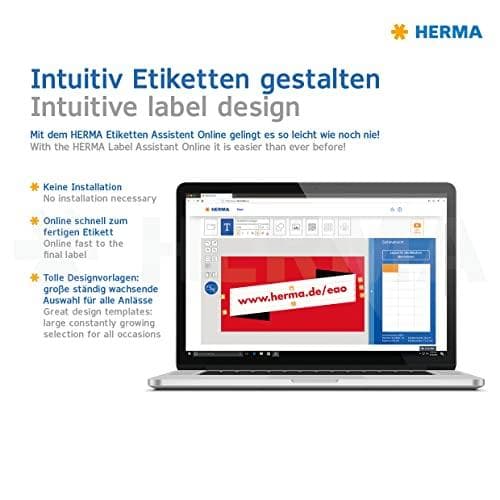 HERMA universaletiketter genbrug, 210 x 148 mm, 20 ark hvid, selvklæbende, printbar, permanent klæbende - 1 stk (10707)