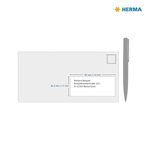 HERMA yleiskierrätystarrat, 97 x 42,3 mm, 20 arkkia valkoista, itseliimautuva, tulostettava, pysyvä liima - 1 kpl (10704)