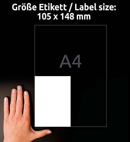 AVERY Zweckform yleistarrat, 105 x 148 mm, 50+15 arkkia valkoinen, ultragrip-tekniikalla, ilman reunaa, - 1 kpl (6601)