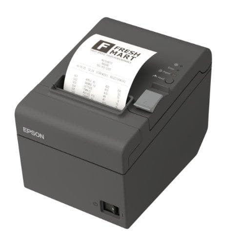 Epson TM T20II - kuittitulostin - lämpölinja - 8 cm rulla - 203 x 203 dpi - jopa 200 mm/s. - USB 2.0, LAN - Leikkuri - Tummanharmaa