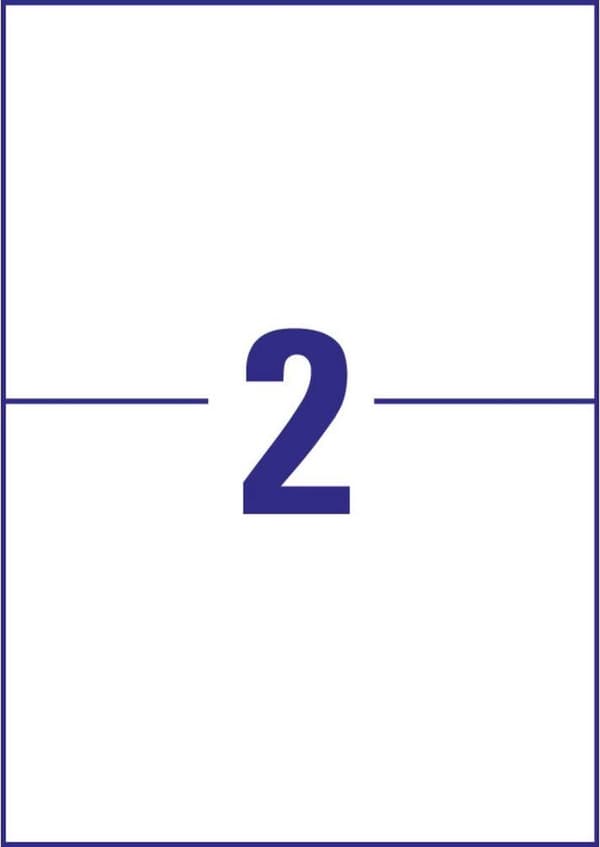 Avery-Zweckform 6604 210 x 148 mm Papir Hvid 130 stk. Permanente Universaletiketter Laser 65 ark DIN A4