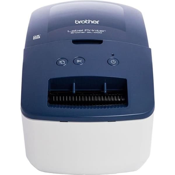 BROTHER QL-600 Blue Professional Etikettskrivare - Perfekt för småföretag och hemarbete Blå, Vit