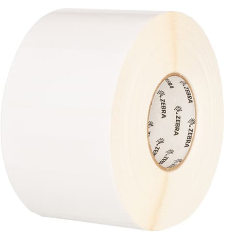 Label, Polypropylene, 50.8x25.4mm; Direct Thermal, PolyPro 4000D, Permanent Adhesive, 19mm Core, Perforation and Black Mark