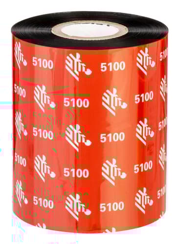 Resin Ribbon, 83mmx450m (3.27inx1476ft), 5100; Premium, 25mm (1in) core, 6/box