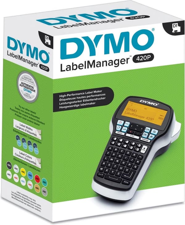 DYMO LabelManager 420P 6/9/12/19mm D1-tejper ABC UK/HK (S0915490)