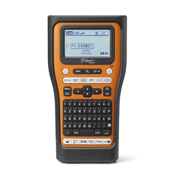 Elektriker etikettmaskin - BROTHER - Bluetooth-anslutbar, 24 mm max band, AZERTY tangentbord, levereras med fodral