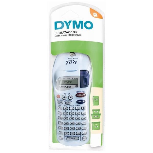 DYMO LetraTag XR handhållen etikettmaskin, bläckfri termisk skrivare, med ABC-tangentbord