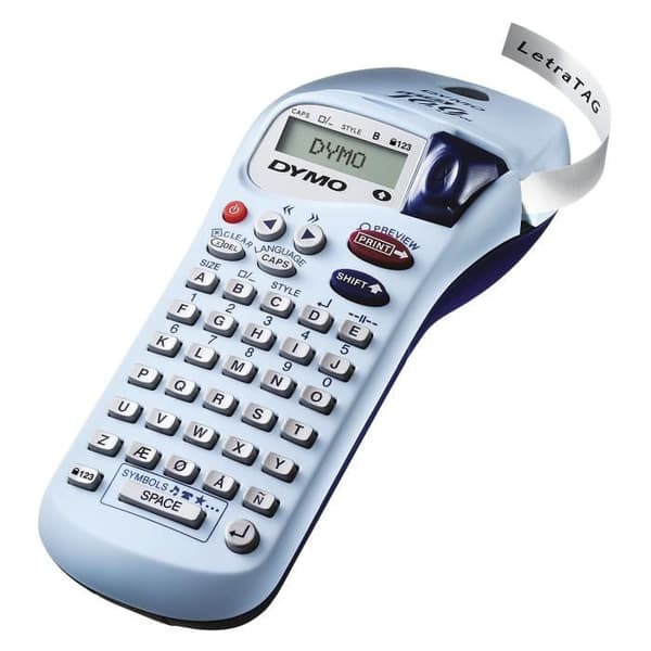 DYMO LetraTag XR handhållen etikettmaskin, bläckfri termisk skrivare, med ABC-tangentbord