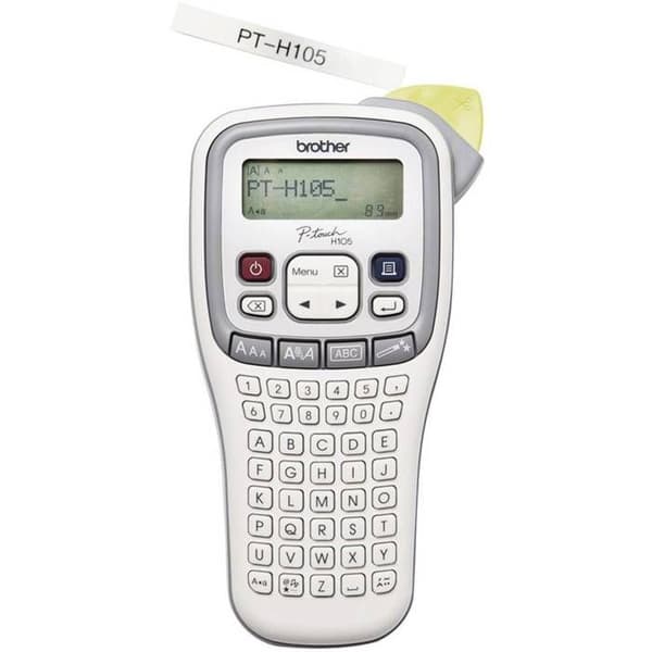Manuell etikettmaskin - Brother - P-touch H105 - 178 symboler - 8 utskriftsstilar - 180 dpi Grå, Vit